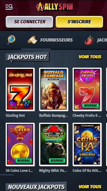 Jackpot Jeux sur Casino AllySpin en Ligne Aujourd’hui