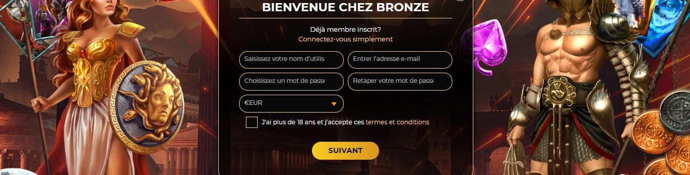 Casino en ligne Bronze mon compte