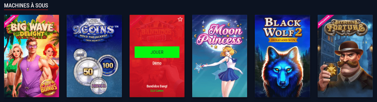 Slots Casinado Casino avec Machines à Sous Jeux pour les Joueurs Français