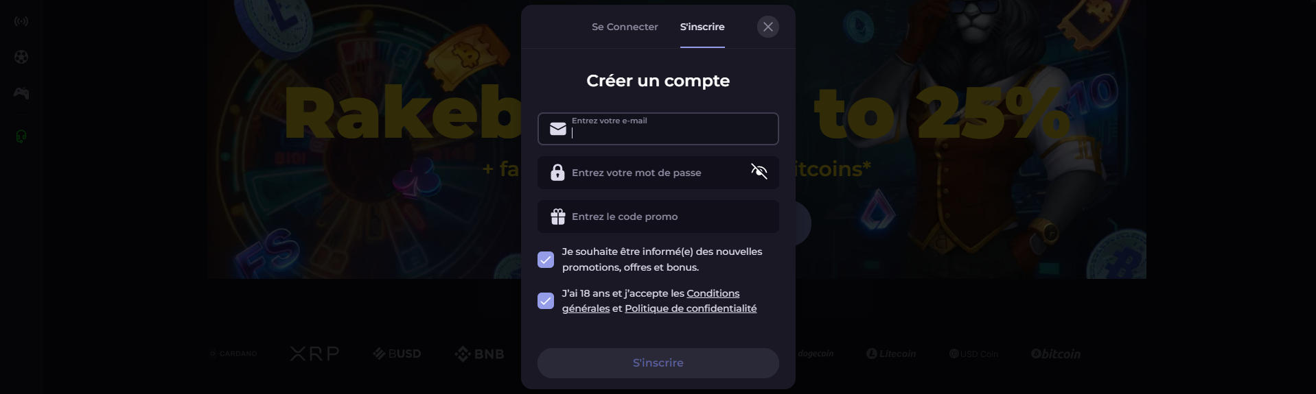 S inscrire et Login sur Crypto-Leo Casino FR