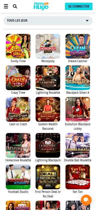 Live Jeux en Happy Hugo Casino Jouer Maintenant sur Meilleurs Jeux en Direct au Casino HappyHugo en Ligne