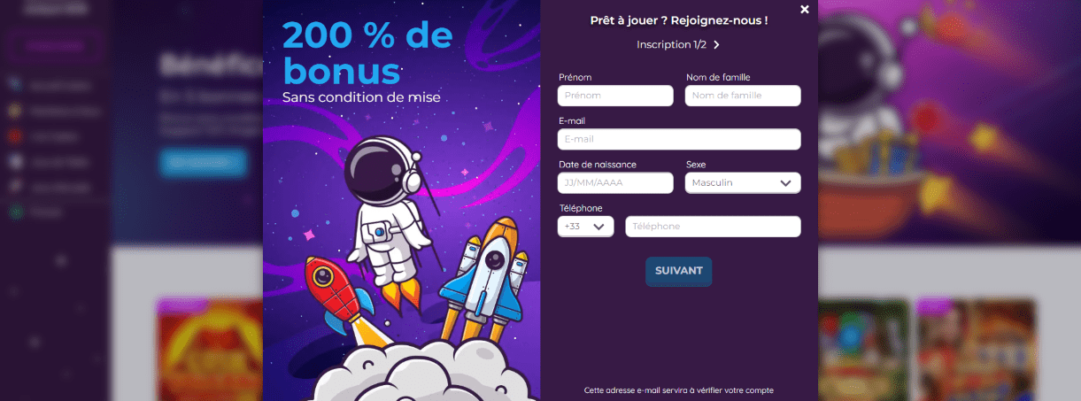 Inscription au JackpotBob Casino S'inscrire sur Bob-Jackpot Casino en France