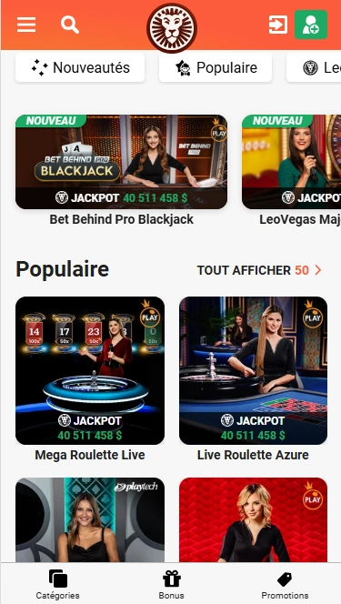 Retrait des Fonds en Leo Casino FR des Live Jeux