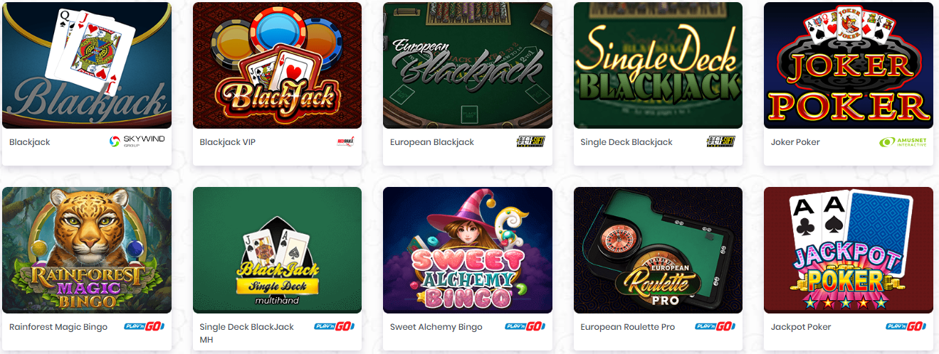 CasinoMadnix traditionnelle jeux de cartes en ligne