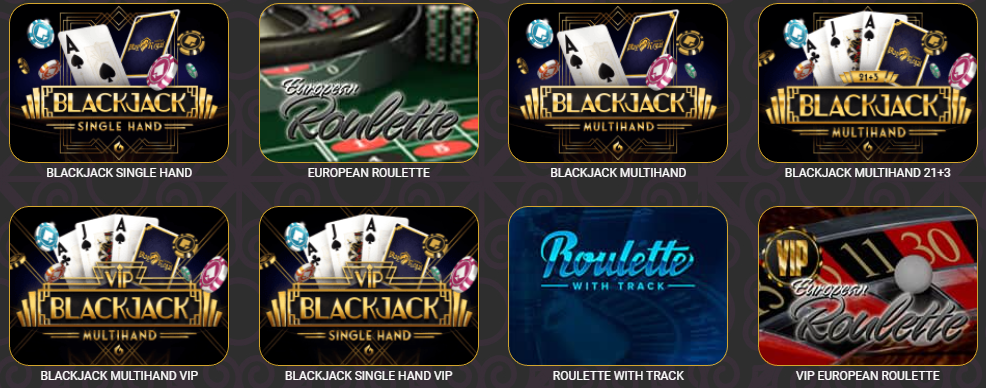 jeux Grande bibliothèque de jeux de table avec mode démo Regal Play Casino en ligne