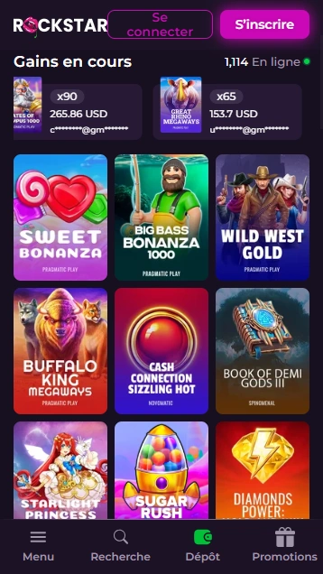 Plongez sur RockStar-Casino Avis avec Top Machines à Sous