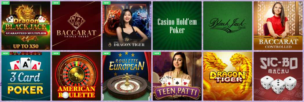 Meilleur Jeux de Table au Casino Royal Spinz Pour le Plaisir
