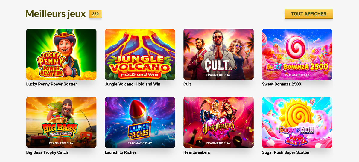 Les meilleurs jeux du casino Vincit Royal
