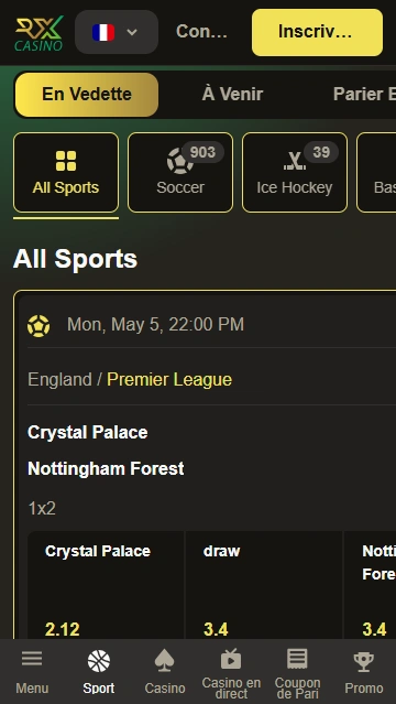 Sport au Casino RX Découvrez de Paris Sportifs en Casino XR Aujourd’hui