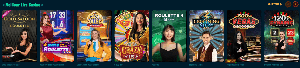 Jouer Maintenant de Croupier en Direct Jeux sur Spinanga Casino Online