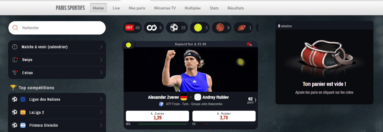 CasinoWinamax Propose les Paris les Plus Rentables sur les Événements Sportifs en 2026