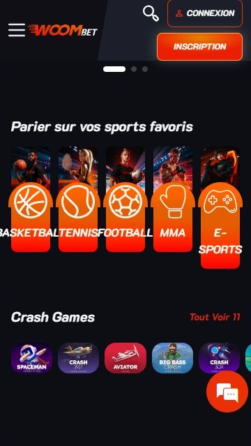 Sports sur Casino Woom-Bet Top Français Sportsbook avec Paris Sportifs sur Casino en Ligne Woom Bet